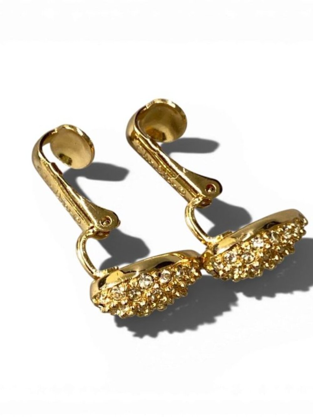 Dior C4 Drop Luxury Earrings Gold Rhinestone - Picture 5 of 7